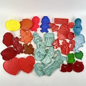 Vintage Cookie Cutter Lot 32- Hallmark, Tupperware, Stanley, HRM, Bobbs Merrill